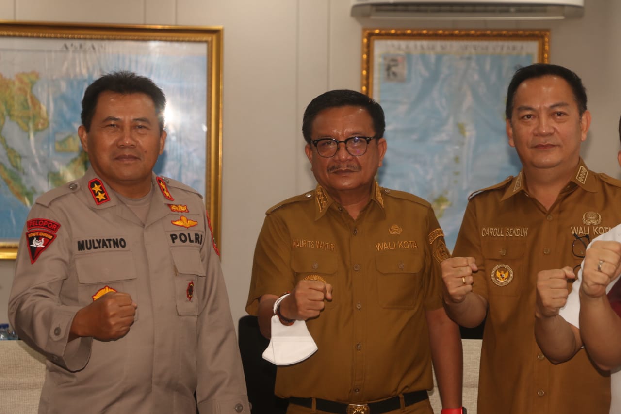 Pnt Caroll dan Pnt Maurits Audiensi Bersama Kapolda Soal Pelaksanaan Hapsa PKB GMIM Ke 60 di Tomohon