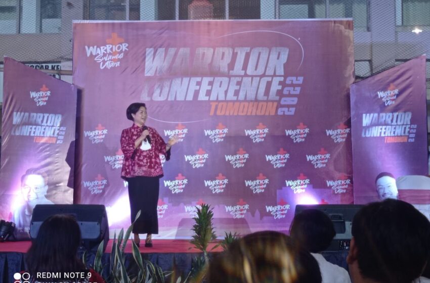  Bunda Syanet Beri Motivasi Bagi Pemuda Remaja di KKR Komunitas Warrior Conference Tomohon