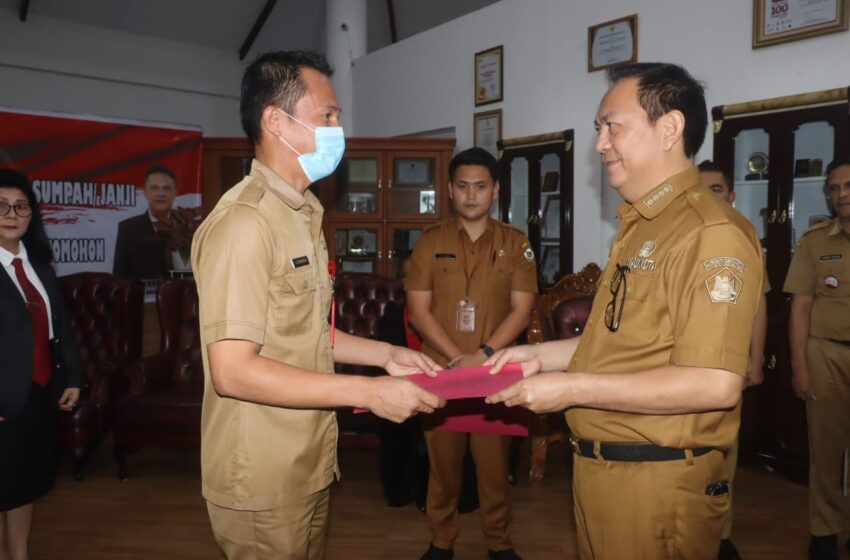  Walikota Tomohon Kembali Rotasi Tiga Jabatan Eselon Dua