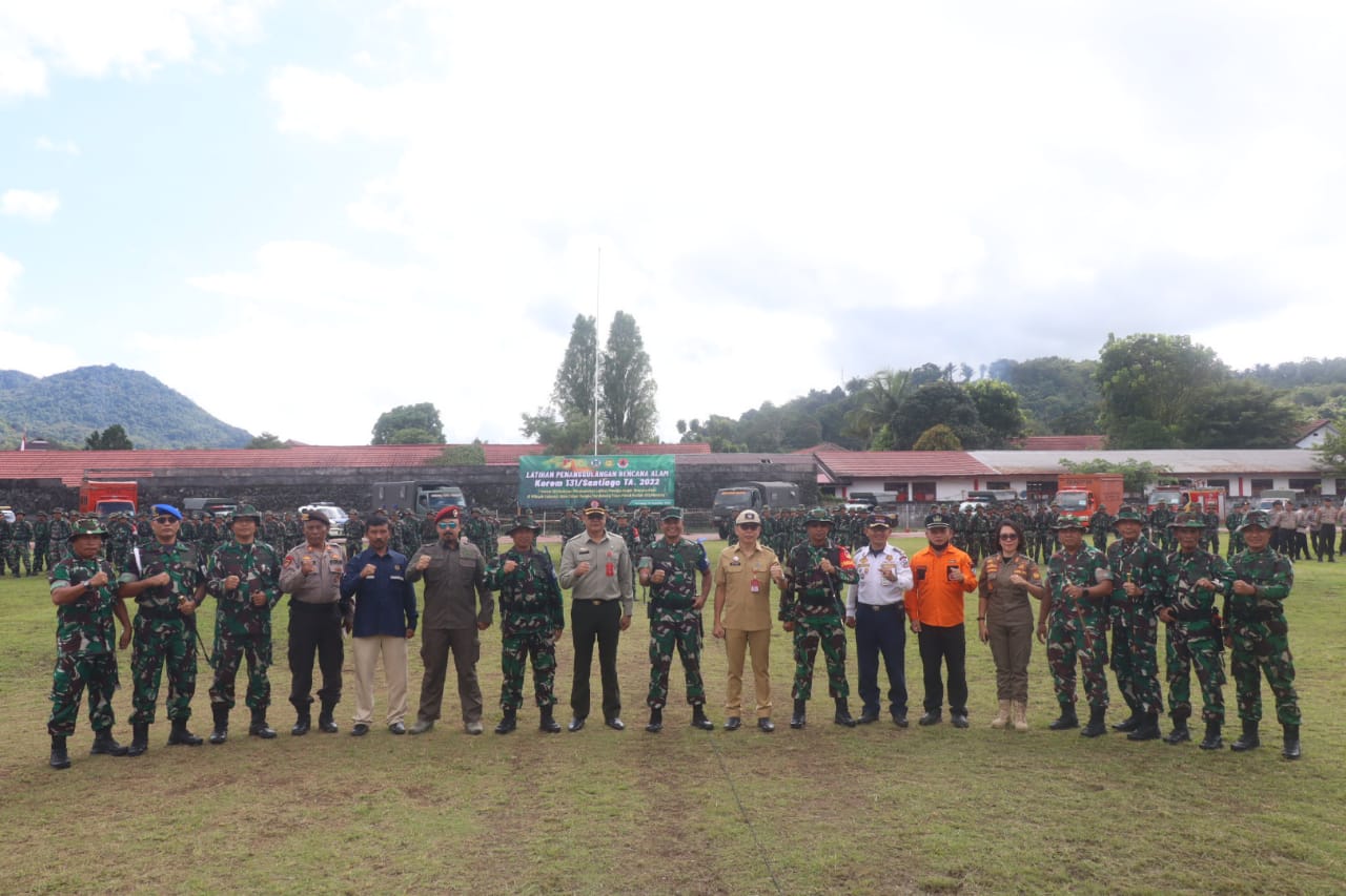 Pemkot Tomohon Apresiasi Latihan Penanggulangan Bencana Alam KOREM 131/Santiago