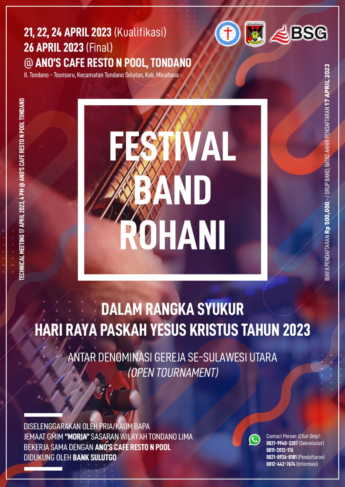 Festival Band Rohani 2023 Bakal Hentak Kota Tondano