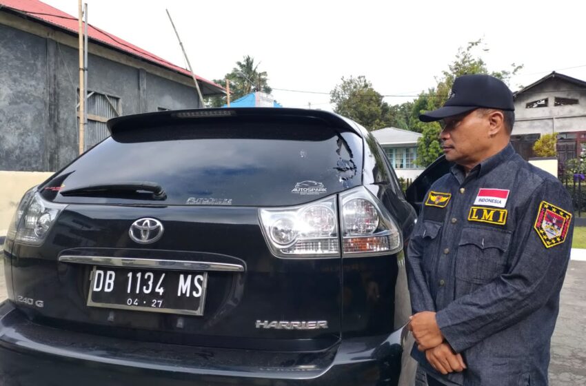  Mobil Wakil Ketua LMI Minahasa di Lempari Batu, Polsek Tompaso Kejar Terduga Pelaku