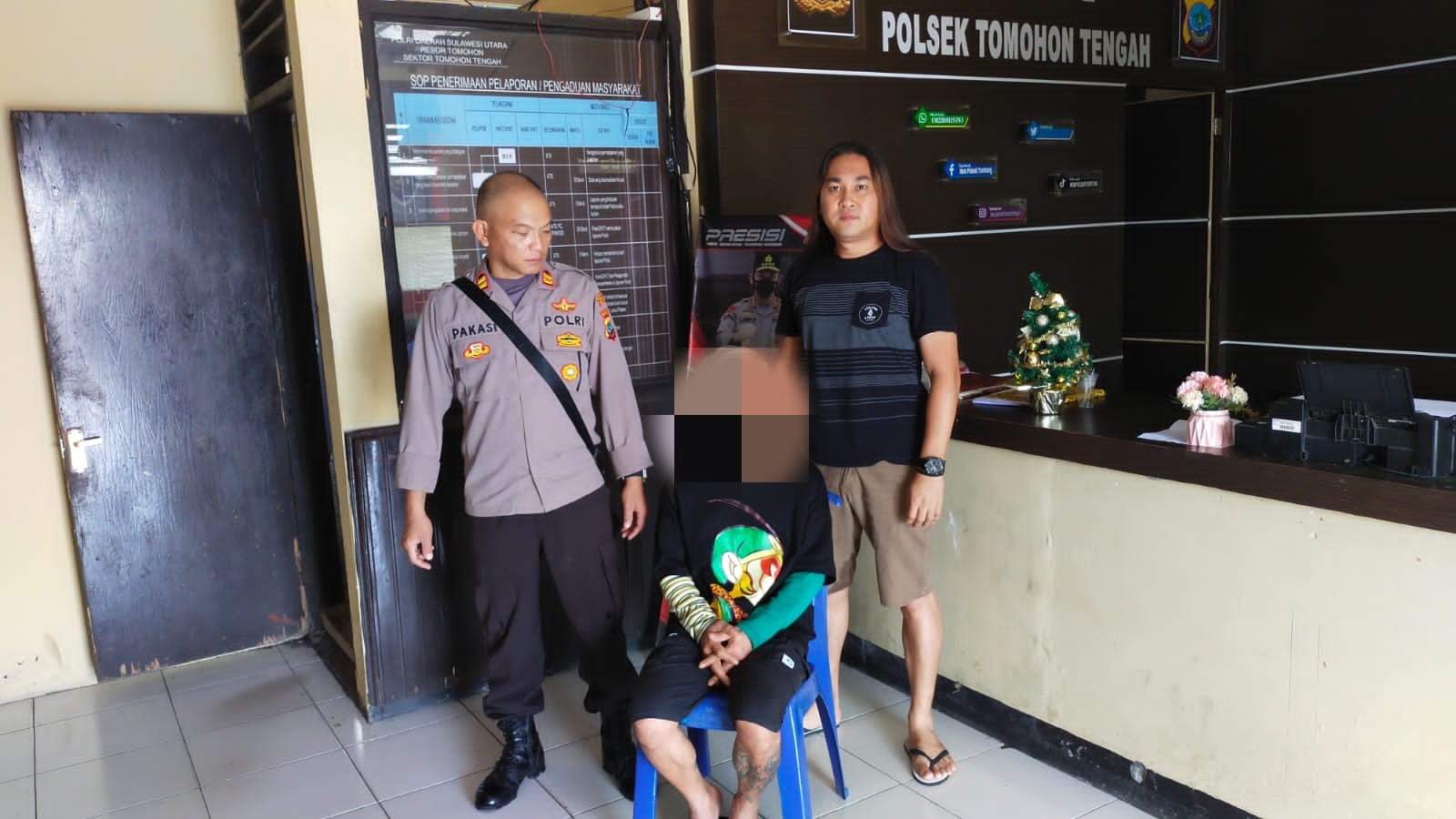 Aniaya Anak di Bawah Umur, Pria Paslaten Satu Diciduk Resmob Polsek Tomohon Tengah Saat Ketiduran