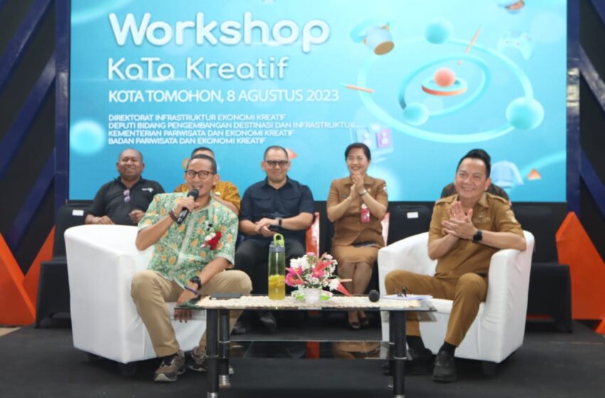  Sandiaga Uno Hadiri Workshop KaTa Kreatif di Taman Kelong Tomohon