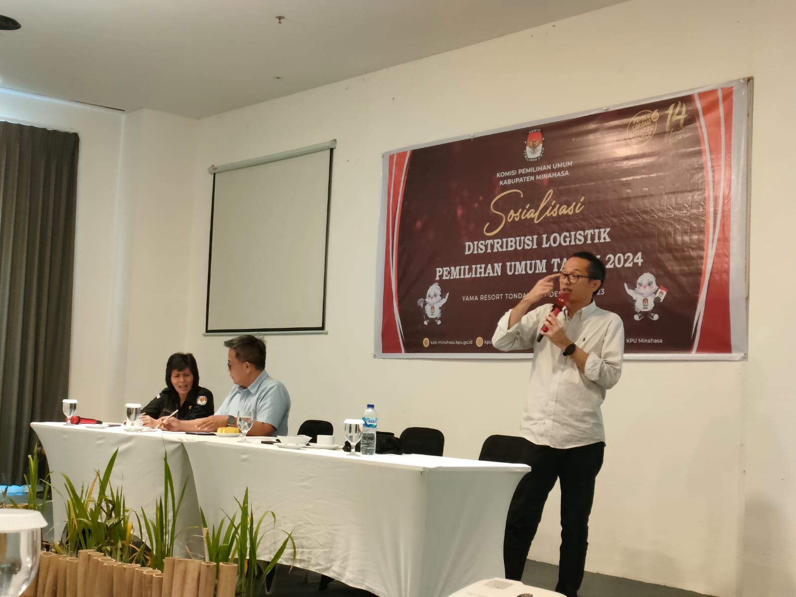 KPU Minahasa Ajak Media Sosialisasikan Distribusi Logistik Pemilu 2024