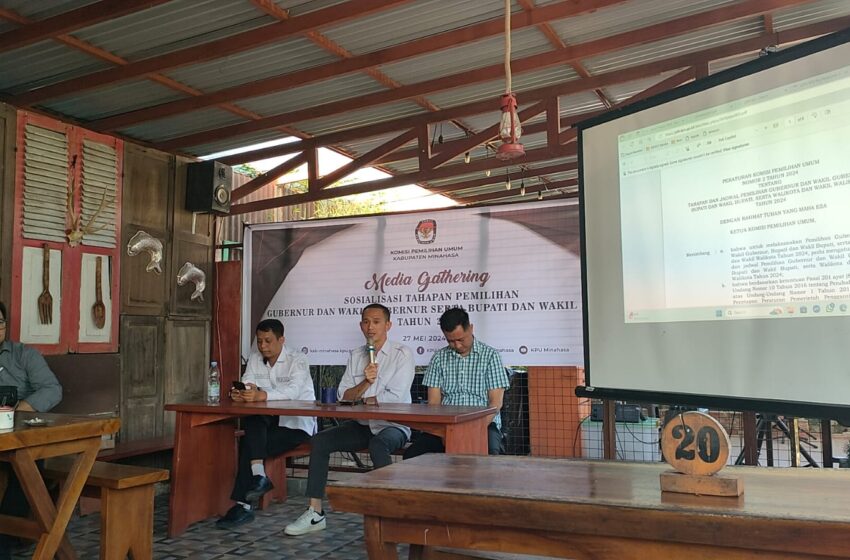  Gelar Media Gathering, KPU Minahasa Sosialisasi Pilkada 2024 bersama Awak Media