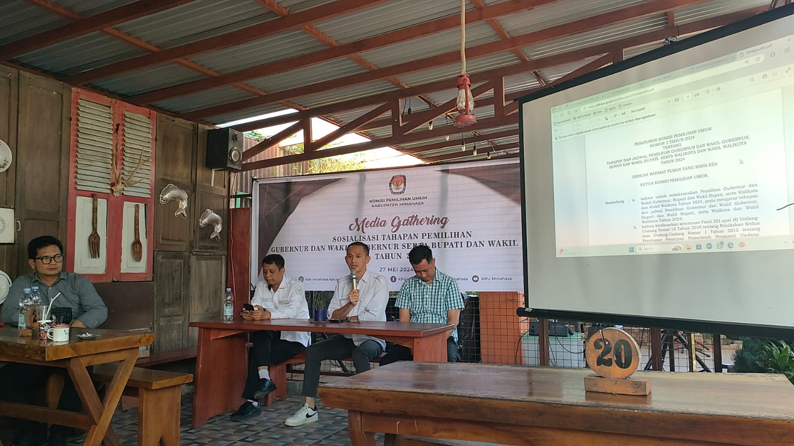 Gelar Media Gathering, KPU Minahasa Sosialisasi Pilkada 2024 bersama Awak Media