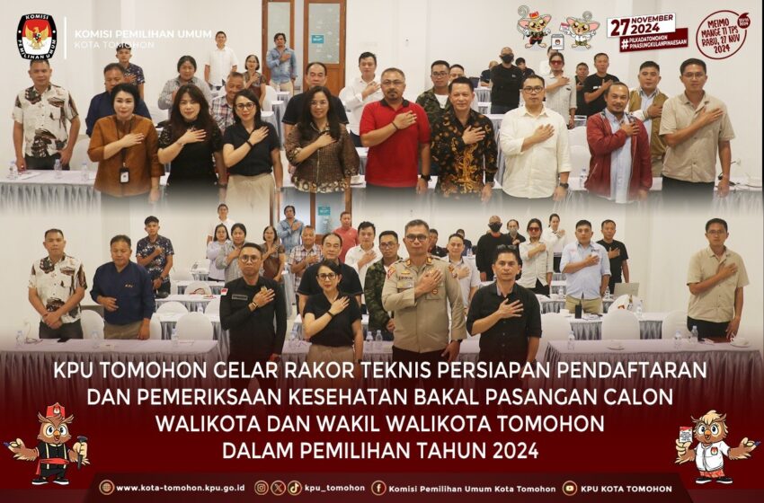  Tahapan Pendaftaran dan Pemeriksaan Kesehatan dalam Pemilihan Walikota dan Wakil Walikota Tomohon 2024, Resmi Bergulir