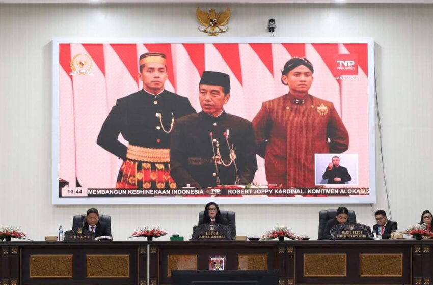  Momentum HUT RI ke 79, DPRD Minahasa Gelar Rapat Paripurna DPRD Mendengarkan Pidato Presiden RI