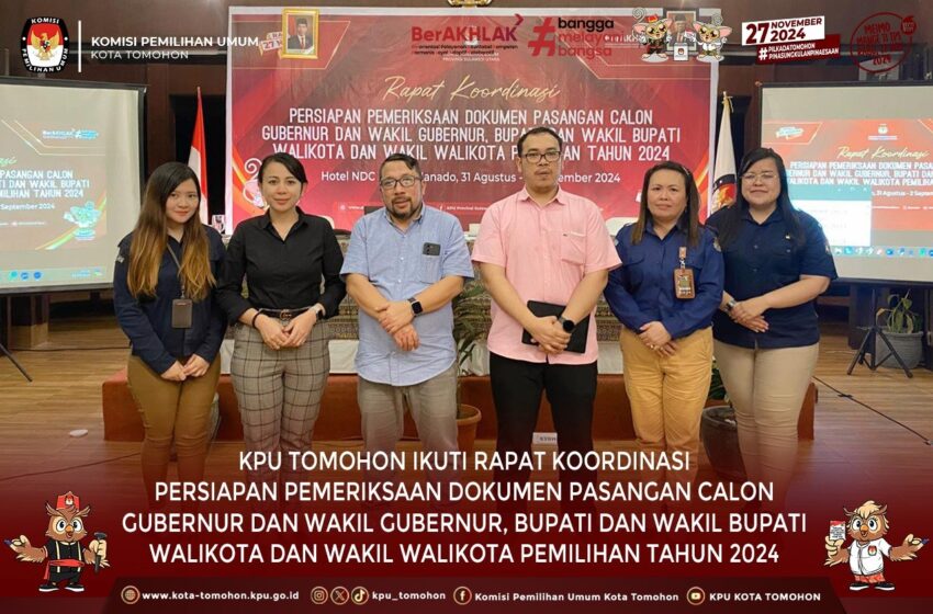  Komisioner KPU Tomohon Simak Pemeriksaan Dokumen Paslon Gubernur, Bupati dan Walikota