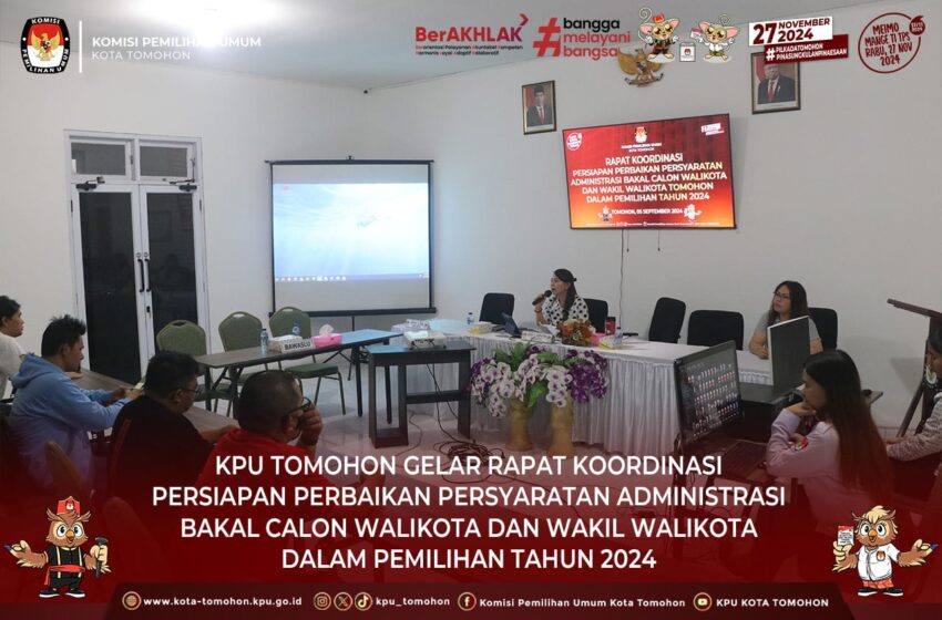  KPU Tomohon Pastikan Administrasi Berkas Bakal Calon bakal Disesuaikan dengan Aturan