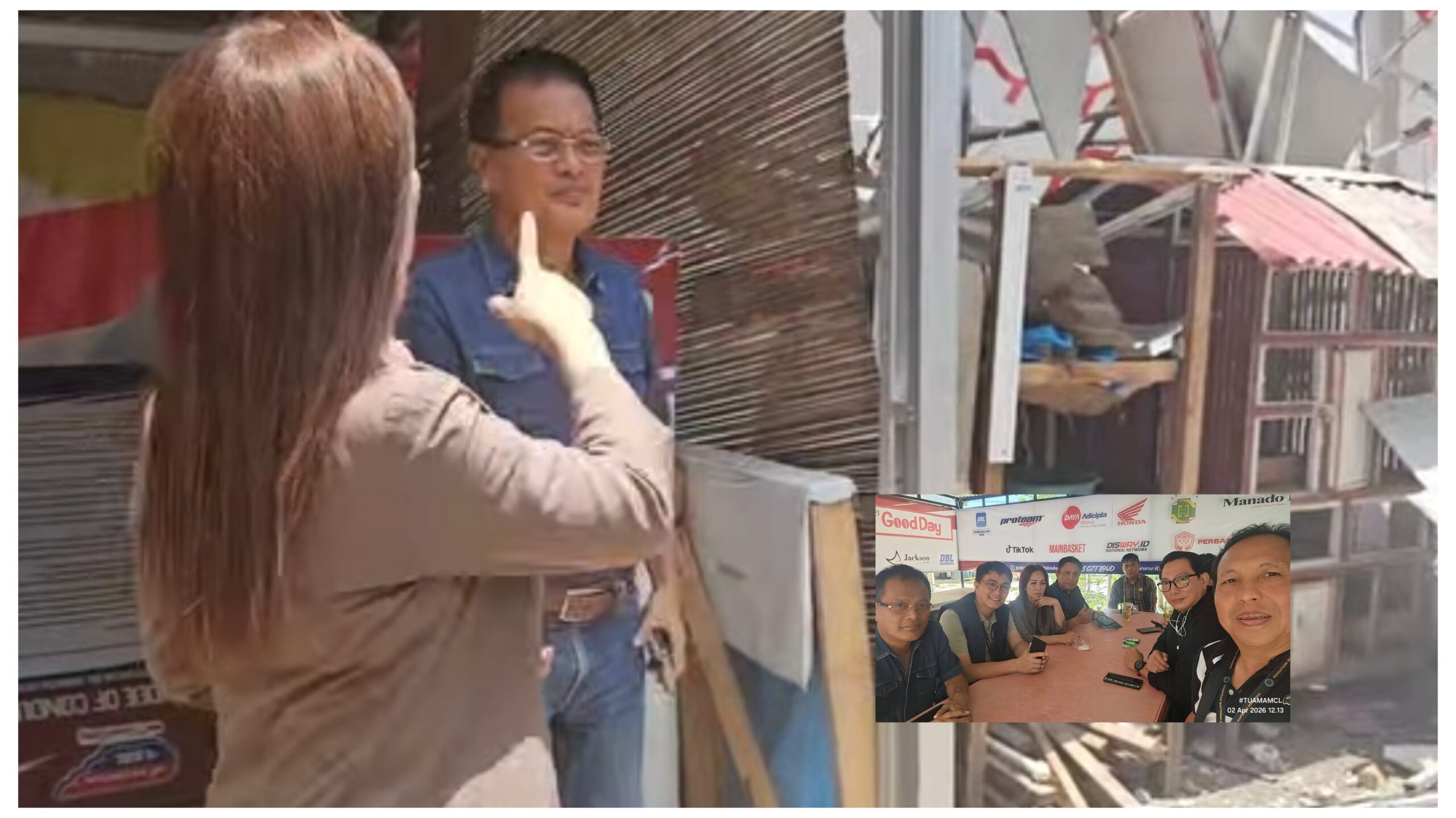 Sintya Bojoh Tinjau Lokasi Reruntuhan di Gedung KONI Manado yang memakan Korban Jiwa